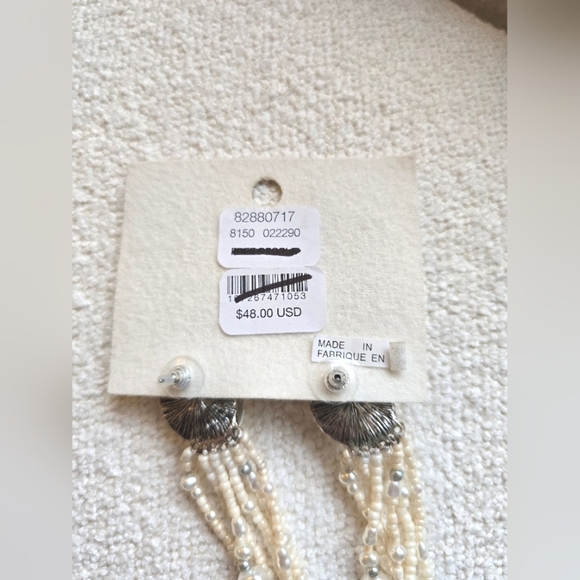 Free People, Ocean Eyes Dangles, Ivory - NEW!! - Picture 9 of 9